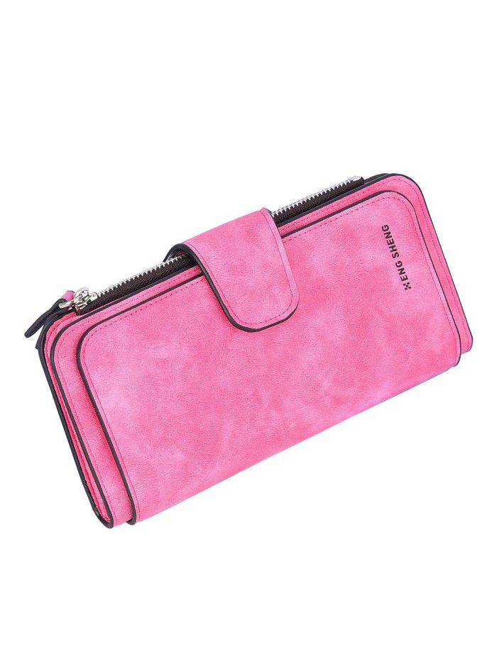 Hengsheng wallet women's 30% off long frosted Euro American style card bag buckle women's wallet zero wallet wallet multi card position