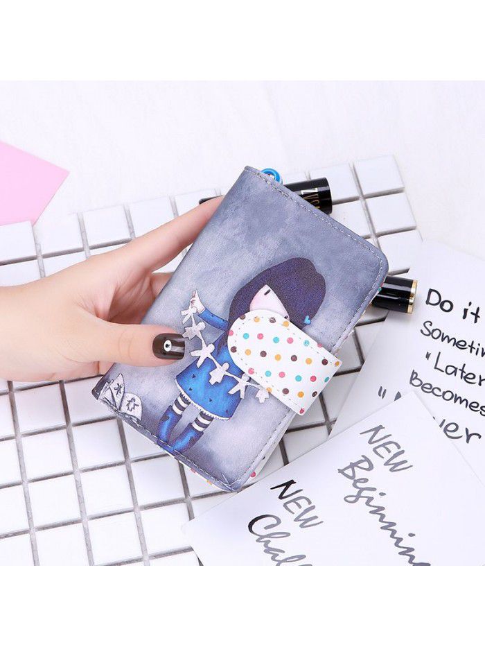  new women's Korean version lovely wave point Wallet Zipper women's cartoon lovely wallet wallet