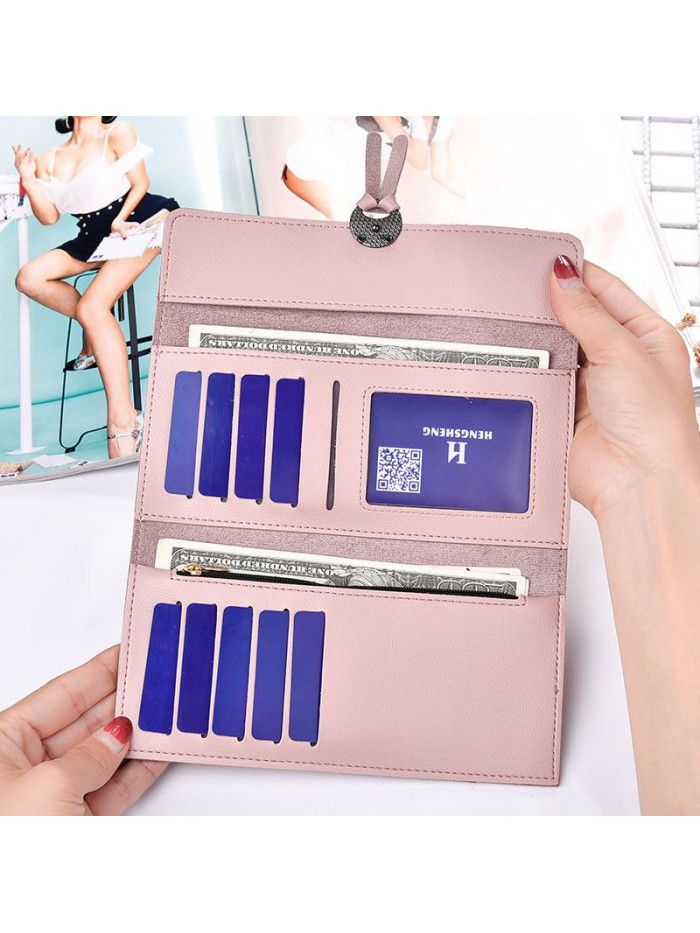 Hengsheng wallet women's long fashion 30% discount multi card large capacity wallet cross border e-commerce new style