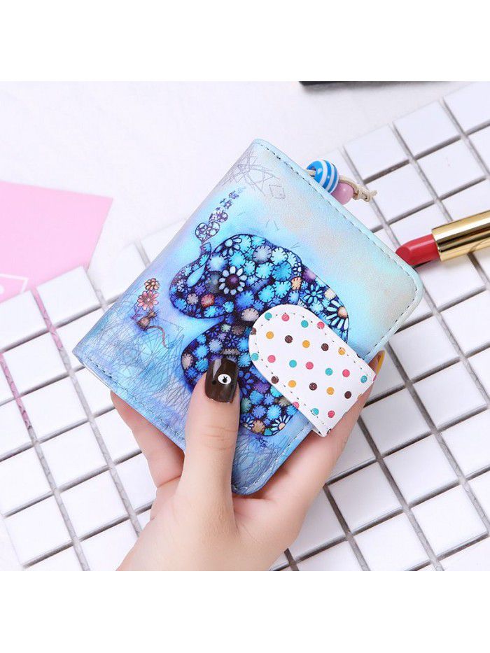  new women's Korean version lovely wave point Wallet Zipper women's cartoon lovely wallet wallet