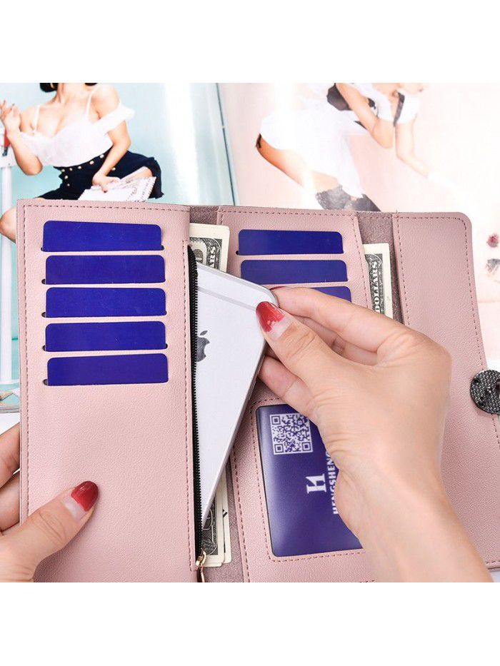 Hengsheng wallet women's long fashion 30% discount multi card large capacity wallet cross border e-commerce new style