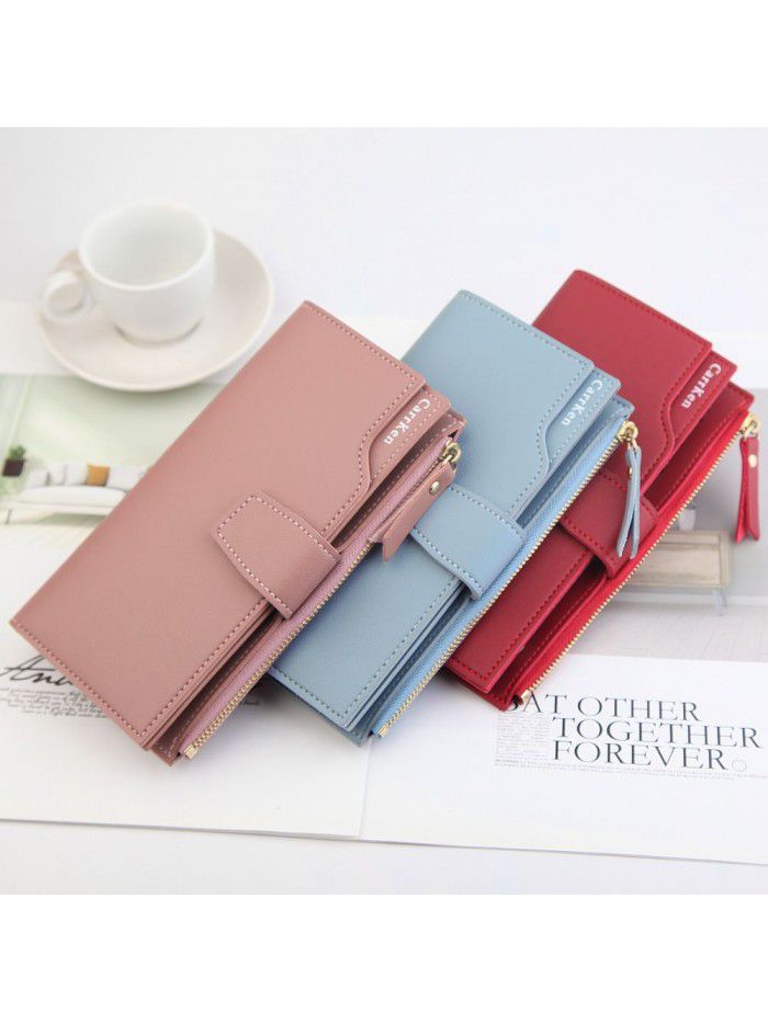 New women's wallet long walletwomen zipper card bag trendy mobile phone bag multi function 30% zero wallet