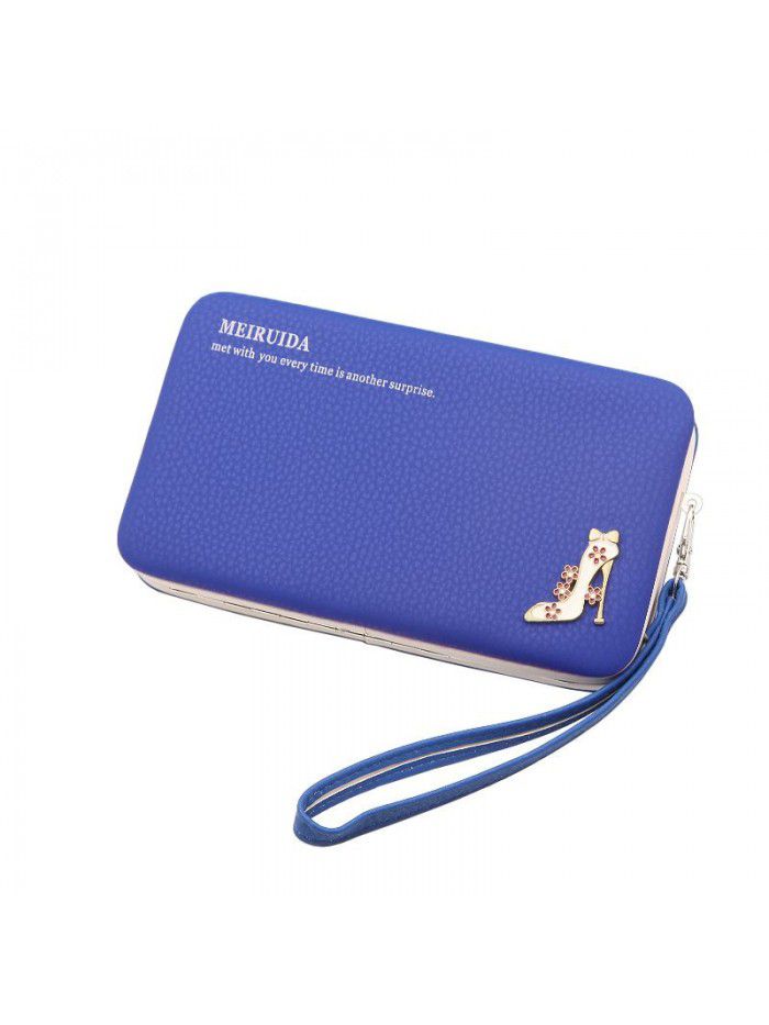 Hengsheng Korean Fashion Wallet women's long multi-functional fashion hand-held lunch box bag zero wallet