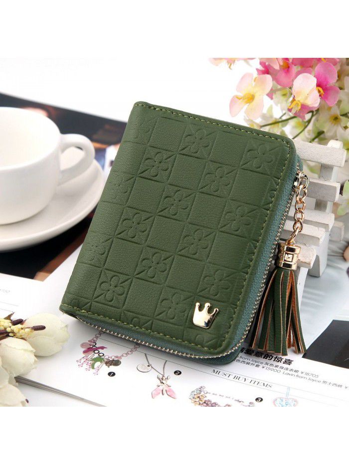 Hengsheng women's Zipper Wallet short womenwallet small fresh printed card bag factory sales