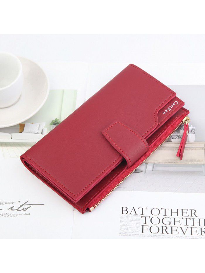 New women's wallet long walletwomen zipper card bag trendy mobile phone bag multi function 30% zero wallet