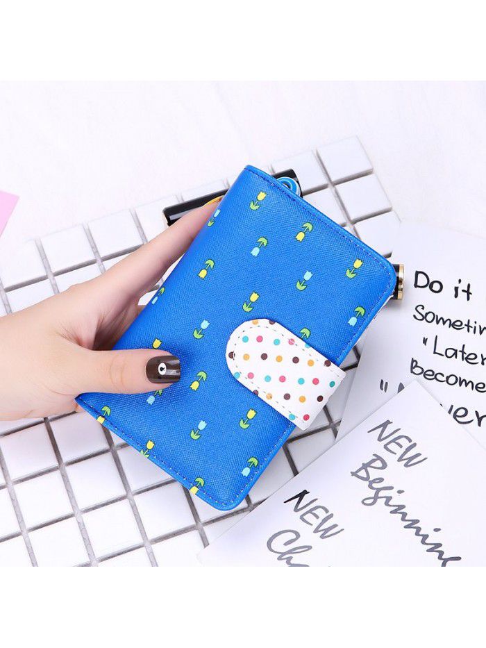  new women's Korean version lovely wave point Wallet Zipper women's cartoon lovely wallet wallet