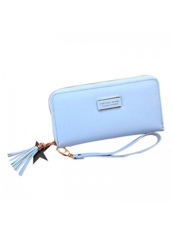 Women's purse 2020 new female student Korean tassel zipper multi function long large capacity Wallet Bag