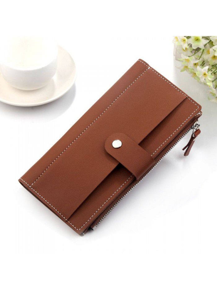 Hengsheng new women's wallet long mobile phone bag Korean wallet fashion multi function button hand bag