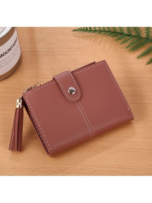 Korean Short women's small purse tassel pendant 20...