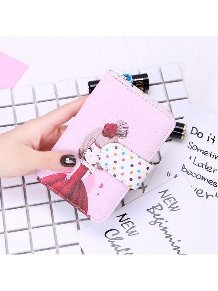  new women's Korean version lovely wave point Wallet Zipper women's cartoon lovely wallet wallet