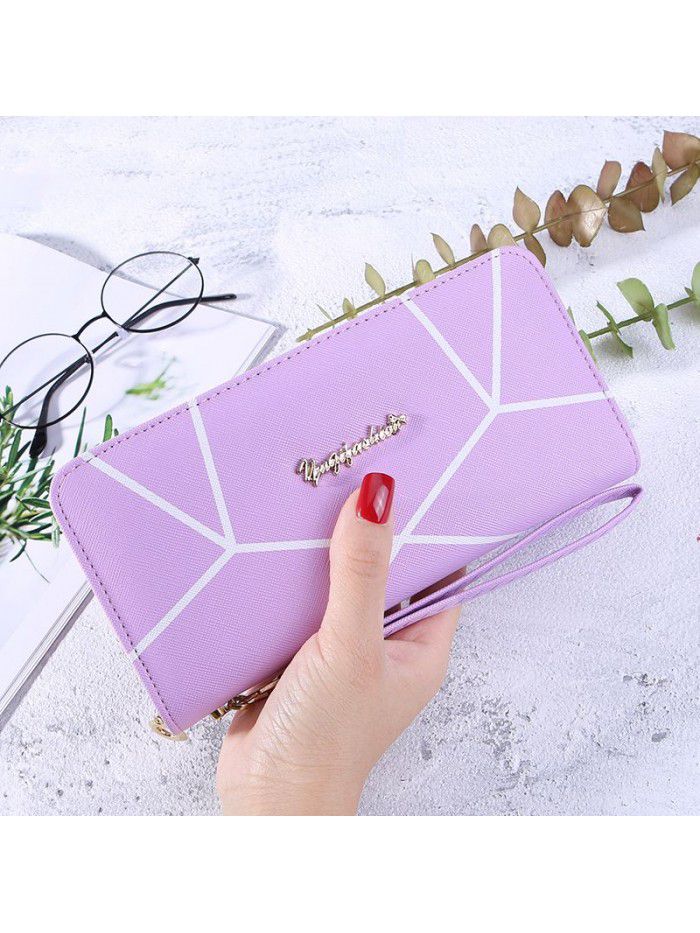  new popular women's wallet long fashion multi-function zipper wallet women's hand bag with Korean pattern