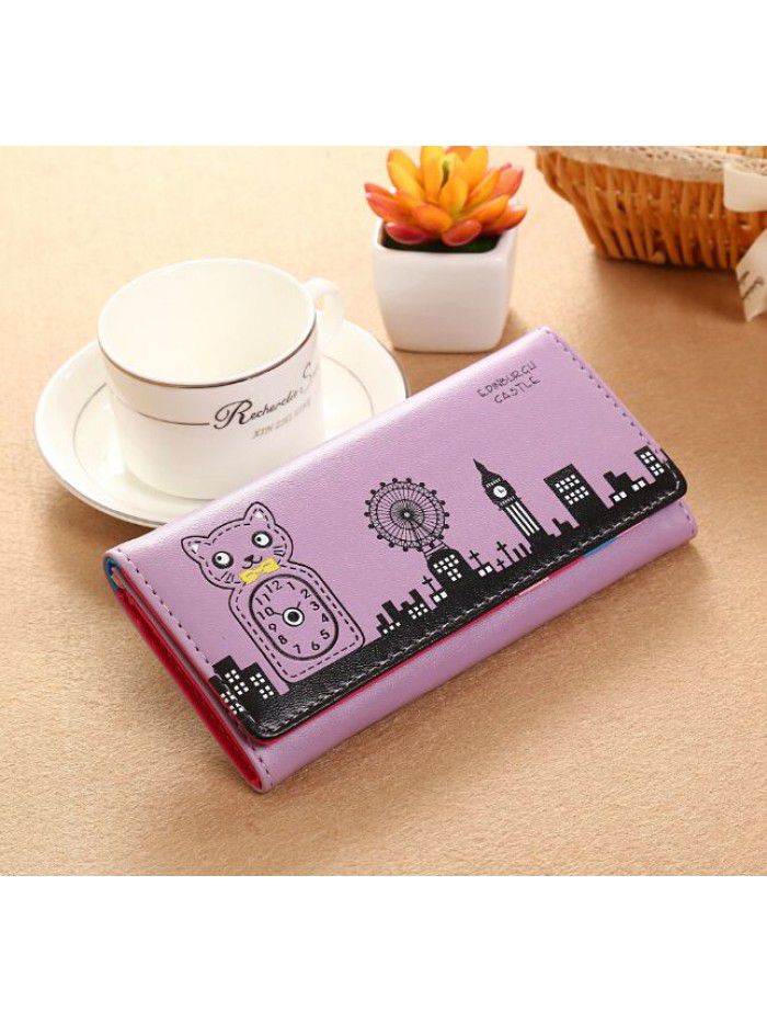  new women's wallet Korean version long cute cartoon women's wallet mobile bag factory direct sales