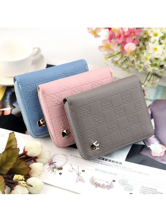 Hengsheng women's Zipper Wallet short womenwallet small fresh printed card bag factory sales