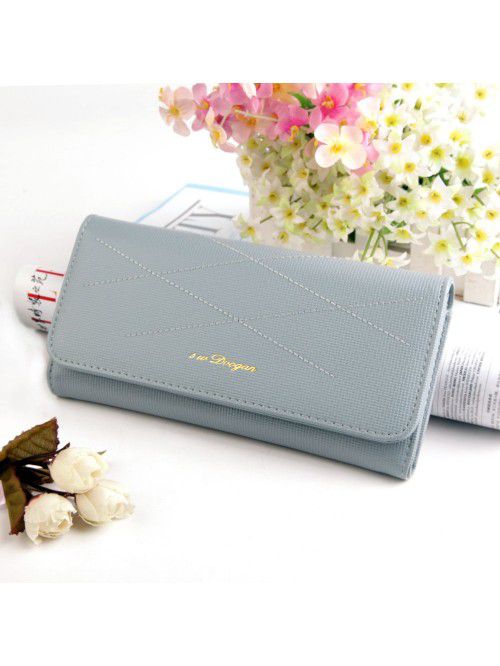  new women's wallet long stone zipper bag bright l...