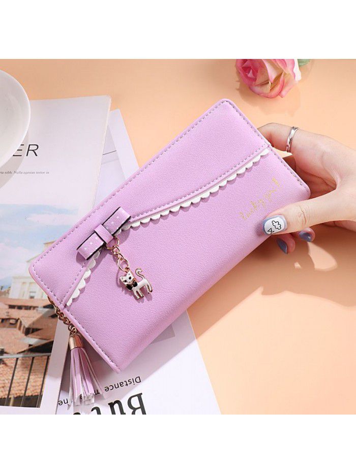 new popular women's Long Wallet small wallet women's wallet cute animal letter Pu Korean manufacturer