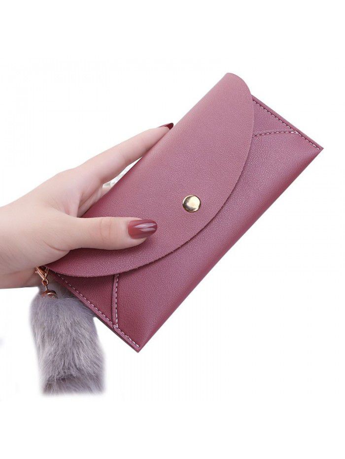  popular lady's purse sweet lady's hand bag clasp tassel zero purse long card bag customization