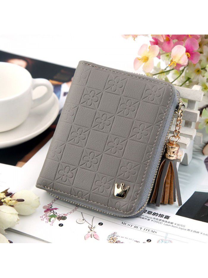 Hengsheng women's Zipper Wallet short womenwallet small fresh printed card bag factory sales