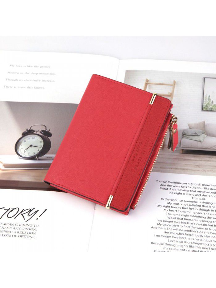 New women's wallet Korean fashion walletwomen vertical zipper bag versatile leather zero wallet wholesale