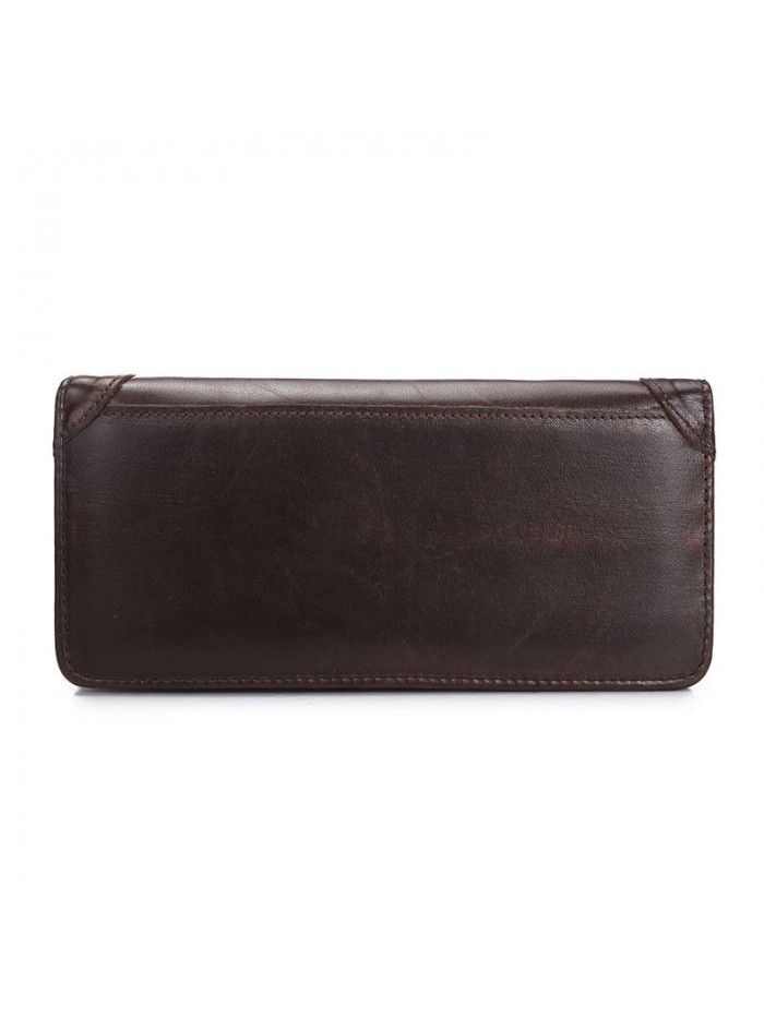 Foreign trade source new men's bag men's casual leather hand bag head layer leather wallet bag hand bag zipper bag