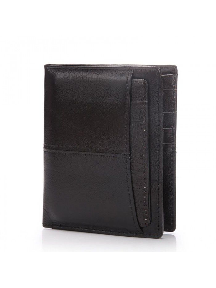 New foreign trade men's wallet men's leather short vertical head leather leisure soft wallet manufacturers wholesale