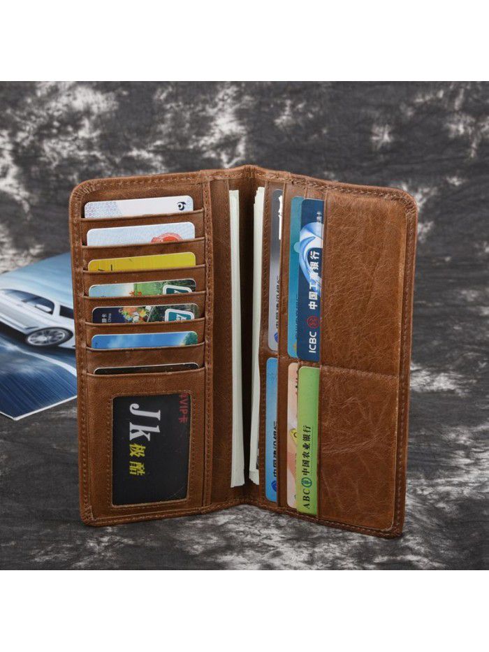 Foreign trade source: Men's leather wallet, leather wallet, coin, multi Card Wallet