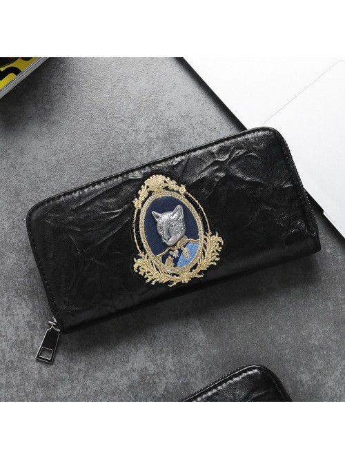 Head leather wallet fashionable men's middle and l...