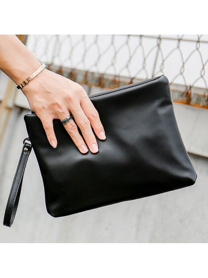 Men's business hand bag simple fashion envelope bag hand bag wallet hand bag Korean version men's bag soft leather bag