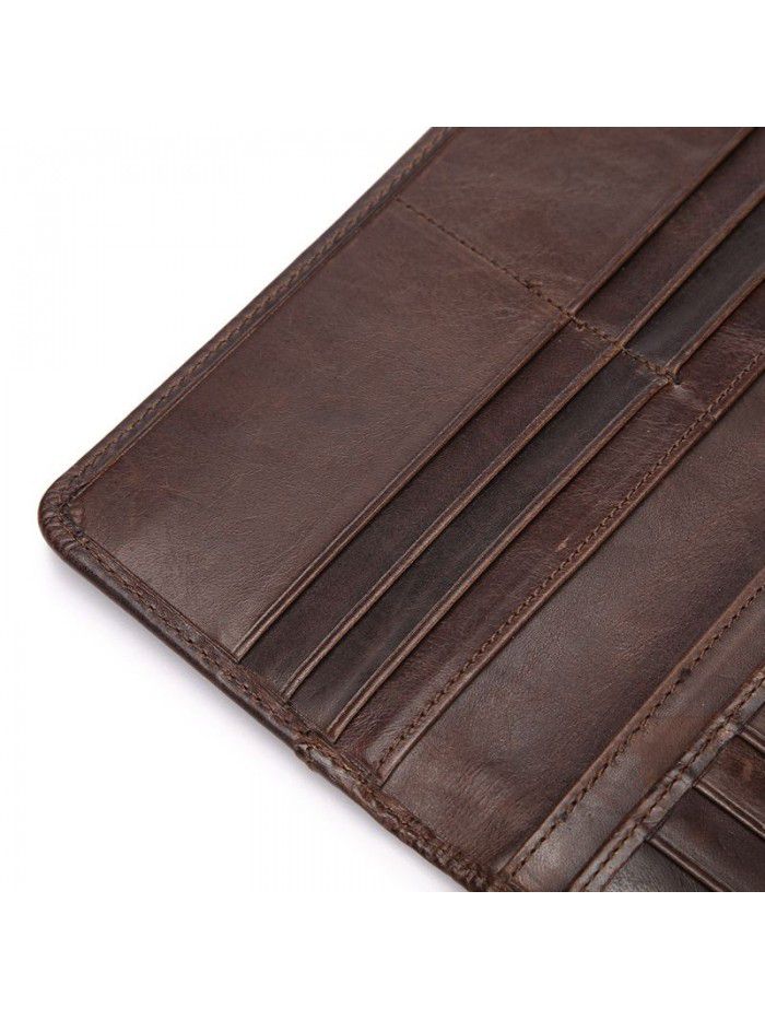 Foreign trade source new men's bag men's casual leather hand bag head layer leather wallet bag hand bag zipper bag