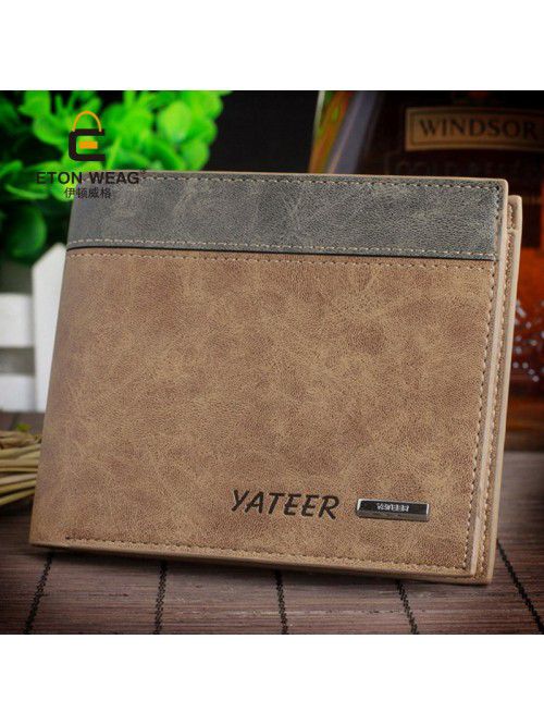 With box men's Wallet New Summer frosted leather w...