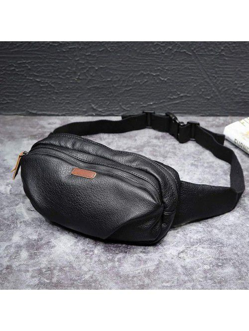 Waist bag men's canvas chest bag summer satchel si...