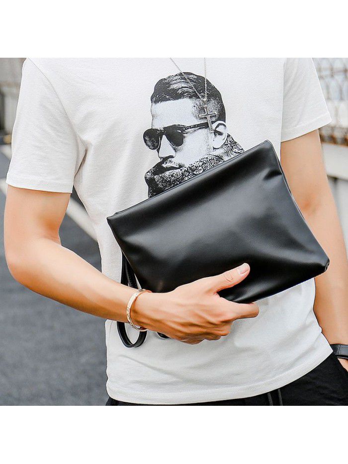 Men's business hand bag simple fashion envelope bag hand bag wallet hand bag Korean version men's bag soft leather bag