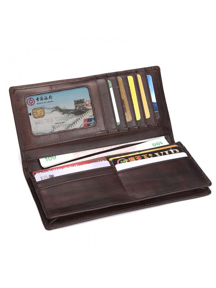 New head leather wallet hand painted Retro Leather leisure wallet hand bag men's wallet wholesale