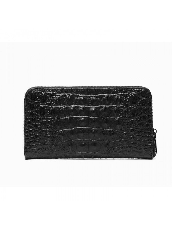 Wallet men's long zipper crocodile leather handbag 2020 new wallet wallet youth mobile phone handbag