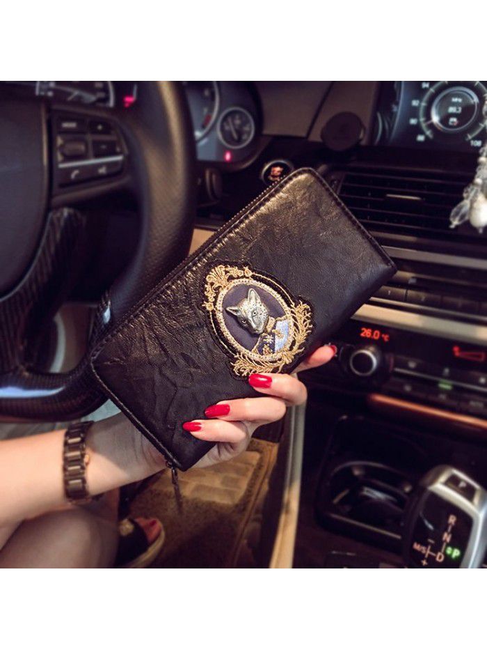 Head leather wallet fashionable men's middle and long wallet large capacity mobile phone bag multi card personalized new style