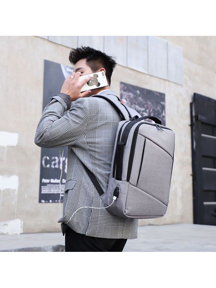 Manufacturer wholesale fashion commuting backpack men Oxford cloth large capacity computer backpack leisure student schoolbag customization