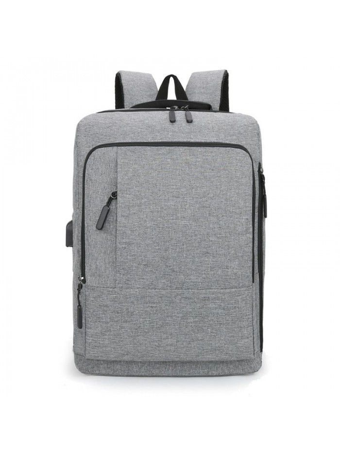 New men's large capacity multifunctional backpack leisure business backpack USB customizable logo splash proof