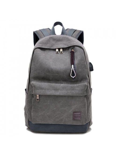 Cross border new backpack men's casual canvas trav...