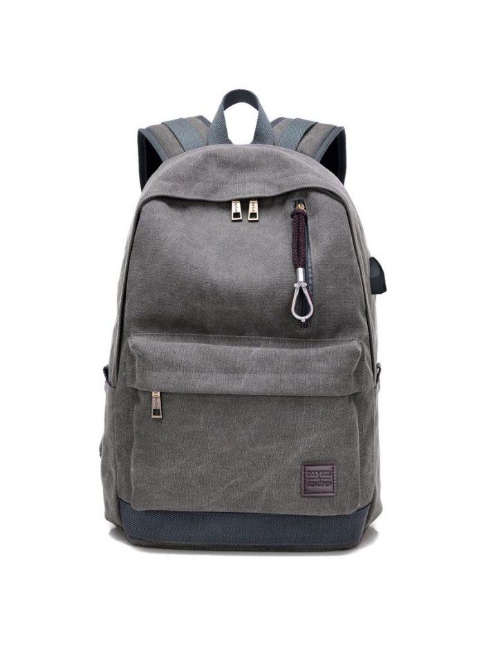 Cross border new backpack men's casual canvas travel trend fashion backpack high school students schoolbag