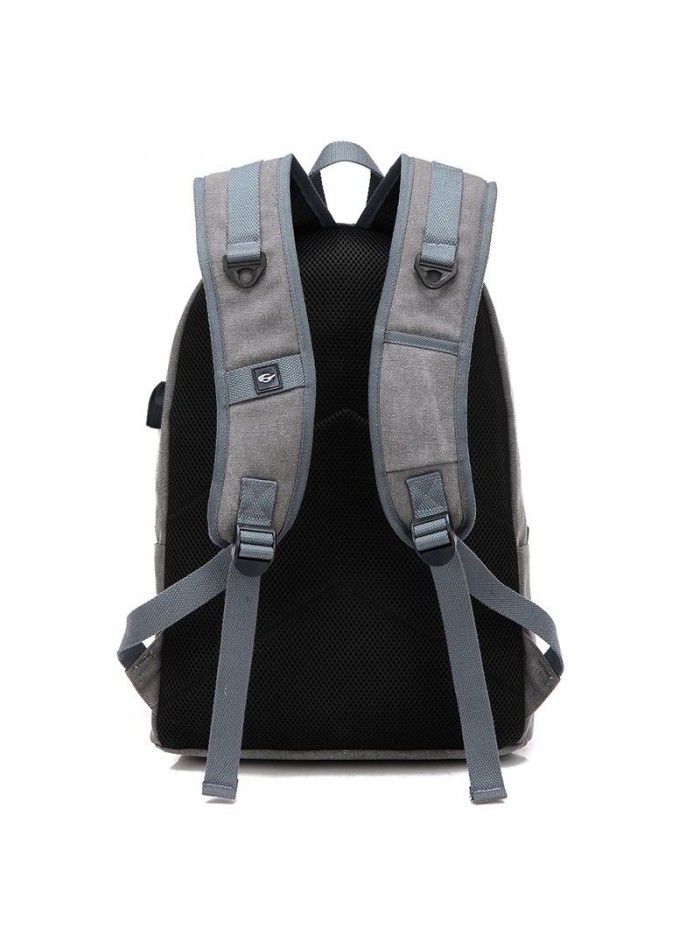 Cross border new backpack men's casual canvas travel trend fashion backpack high school students schoolbag