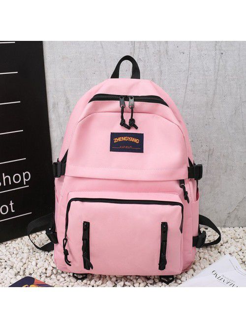 new solid color backpack, outdoor travel bag, back...