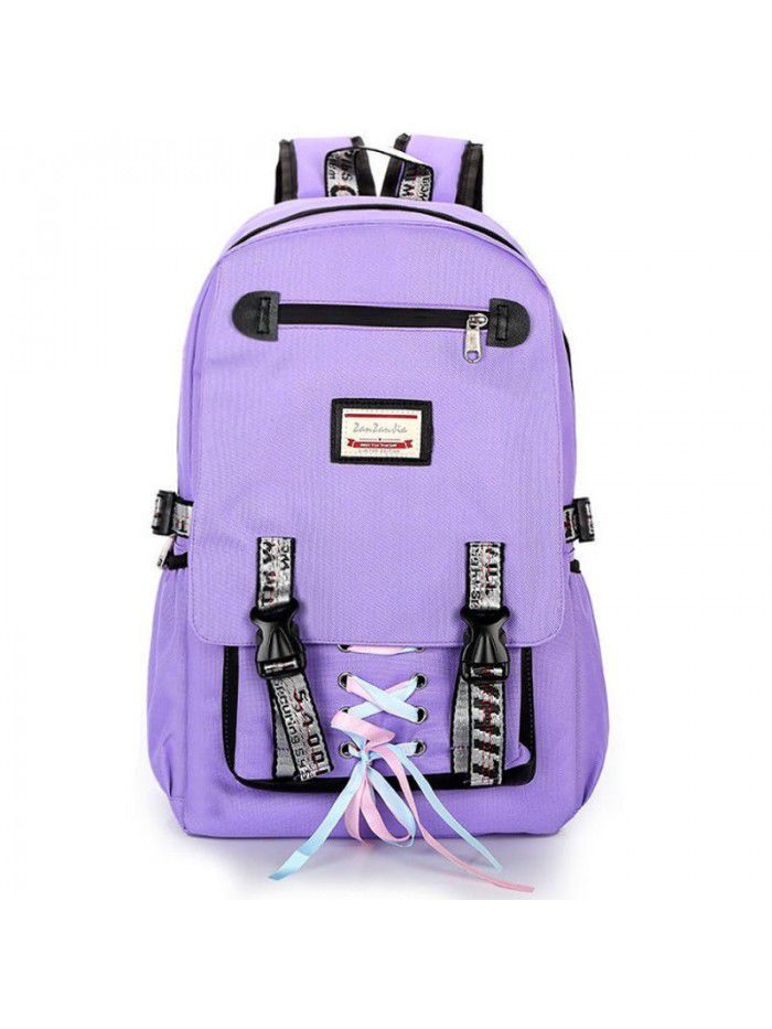 Cross border fashion sports leisure backpack for male and female middle school students schoolbag USB charging anti theft backpack can be customized