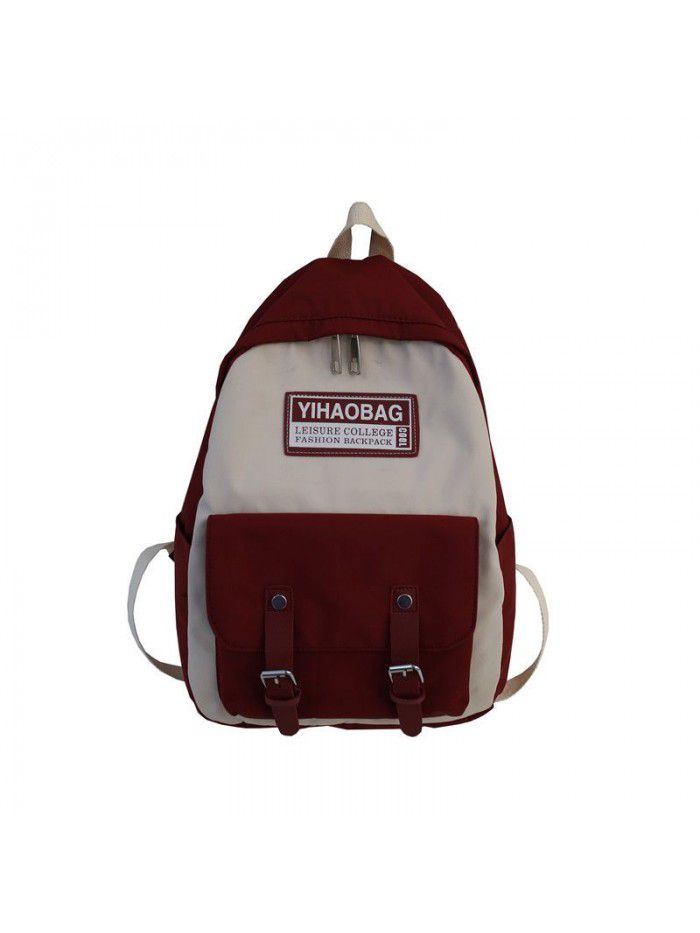 Ins schoolbag Korean version Harajuku wind ulzzang backpack female high school students Forest Department versatile Canvas Backpack trend