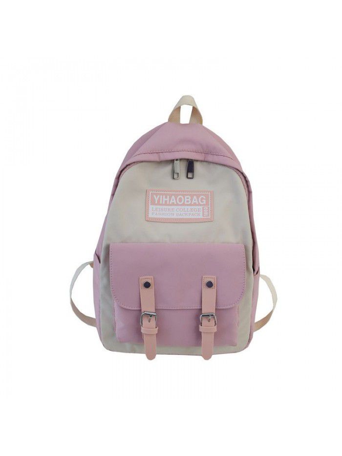 Ins schoolbag Korean version Harajuku wind ulzzang backpack female high school students Forest Department versatile Canvas Backpack trend