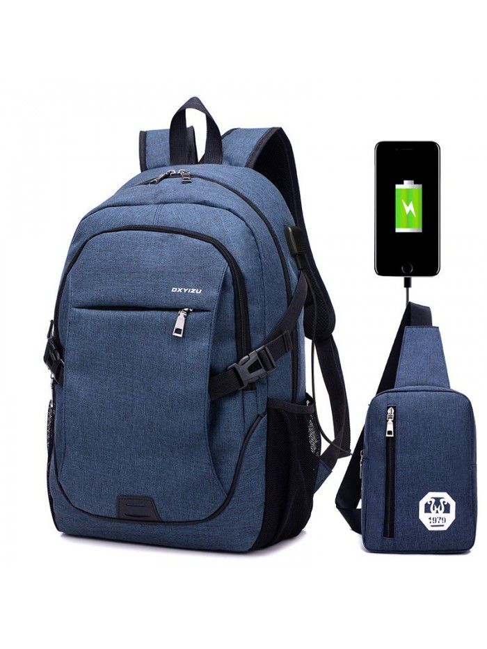 Cross border 2018 new student schoolbag rechargeable backpack backpack college style leisure travel backpack