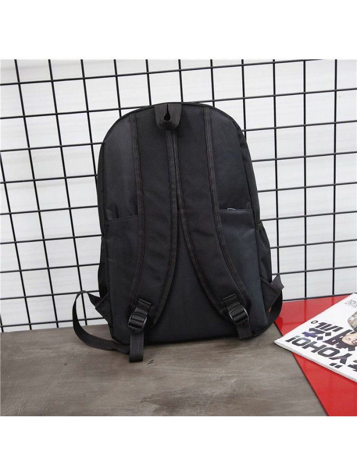 Cross border new fashion leisure backpack student schoolbag backpack reflective strip schoolbag manufacturer wholesale customization