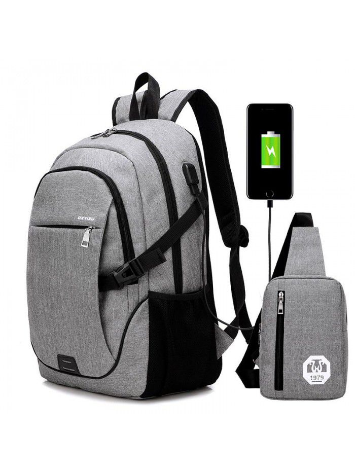 Cross border 2018 new student schoolbag rechargeable backpack backpack college style leisure travel backpack