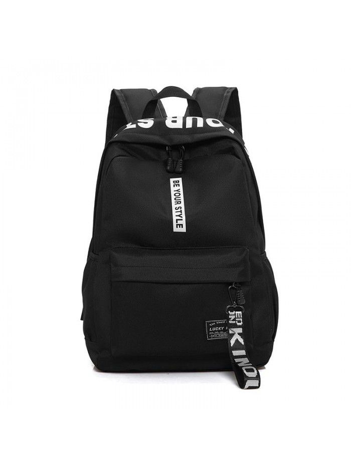 Cross border new leisure backpack nylon solid color student schoolbag backpack wholesale custom Backpack