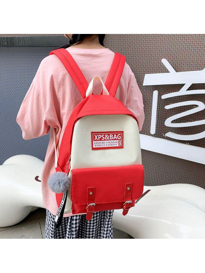  new schoolbag for female junior high school students Korean backpack for high school students