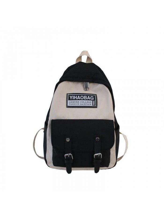 Ins schoolbag Korean version Harajuku wind ulzzang backpack female high school students Forest Department versatile Canvas Backpack trend