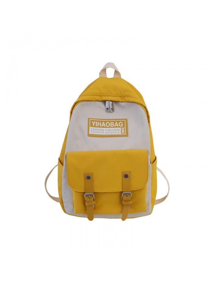 Ins schoolbag Korean version Harajuku wind ulzzang backpack female high school students Forest Department versatile Canvas Backpack trend